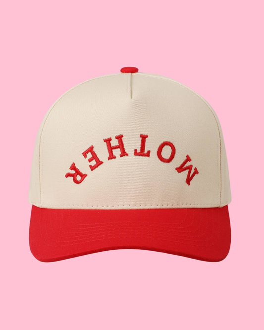 MOTHER Upside Down Lettering Embroidery Cap
