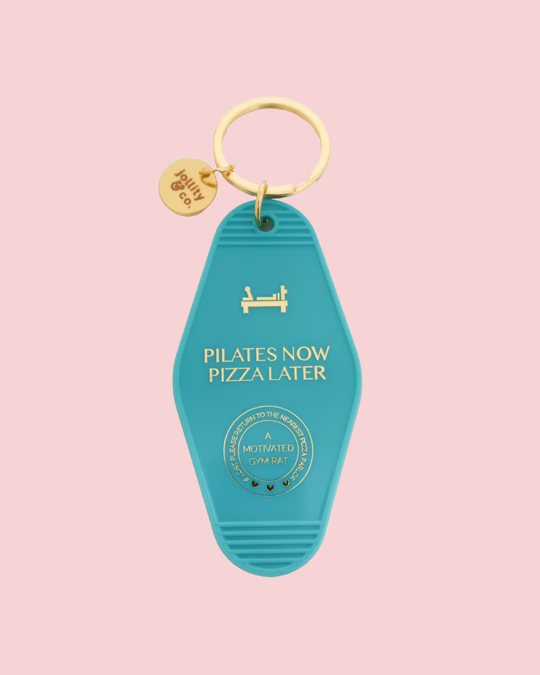 Pilates Now Pizza Later Keychain