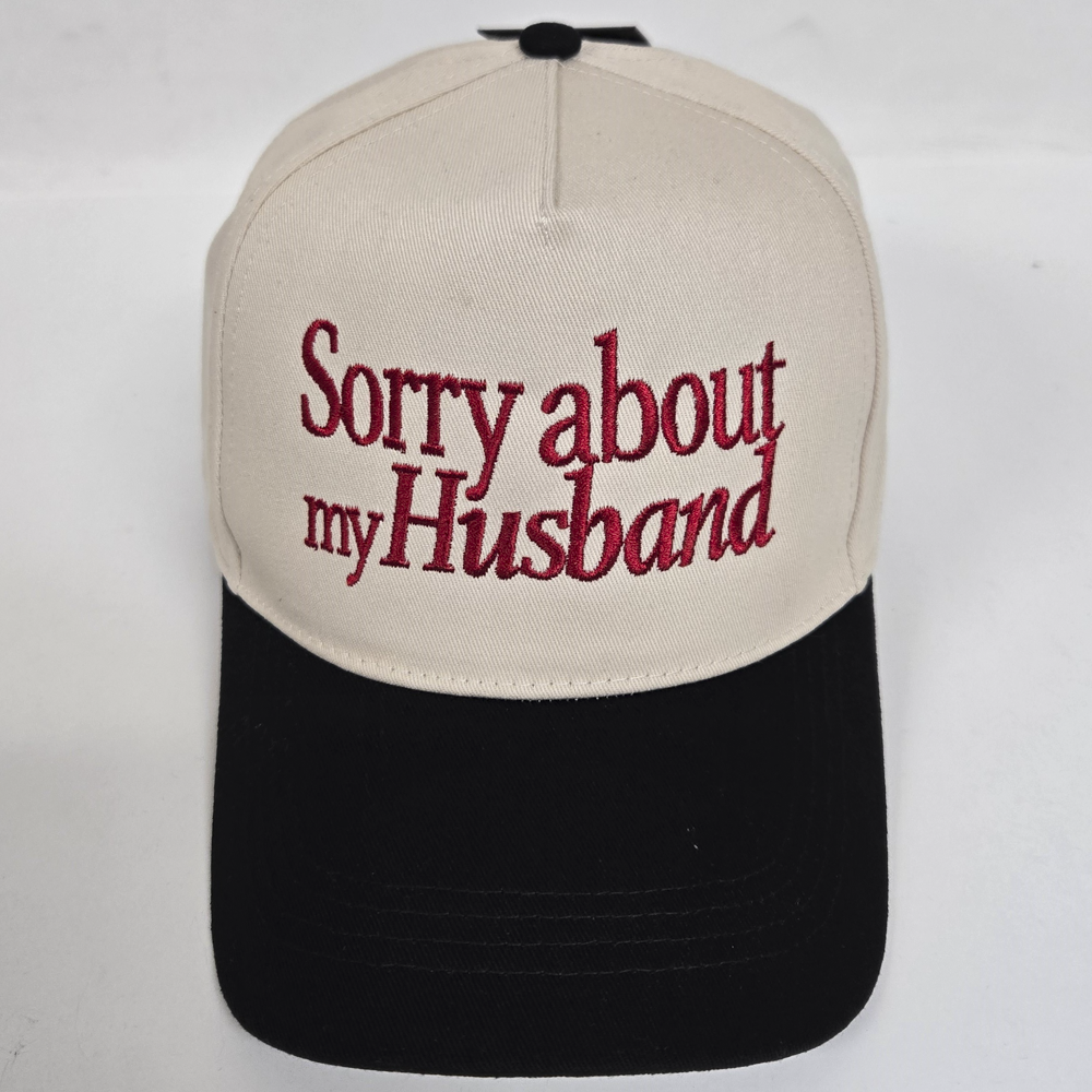 SORRY ABOUT MY HUSBAND EMBROIDERY IN TWO TONE BA, LCAP 4785