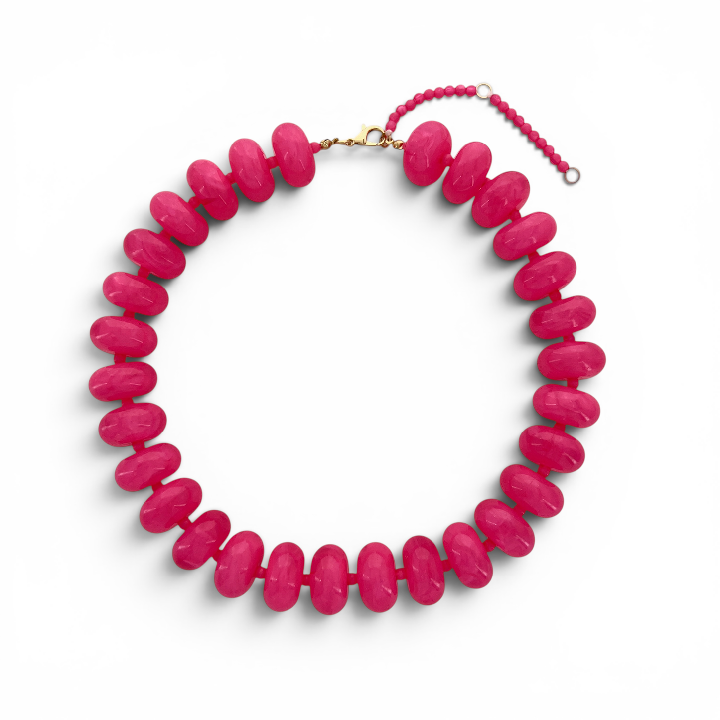 20mm Resin Rondelle Beaded Necklace