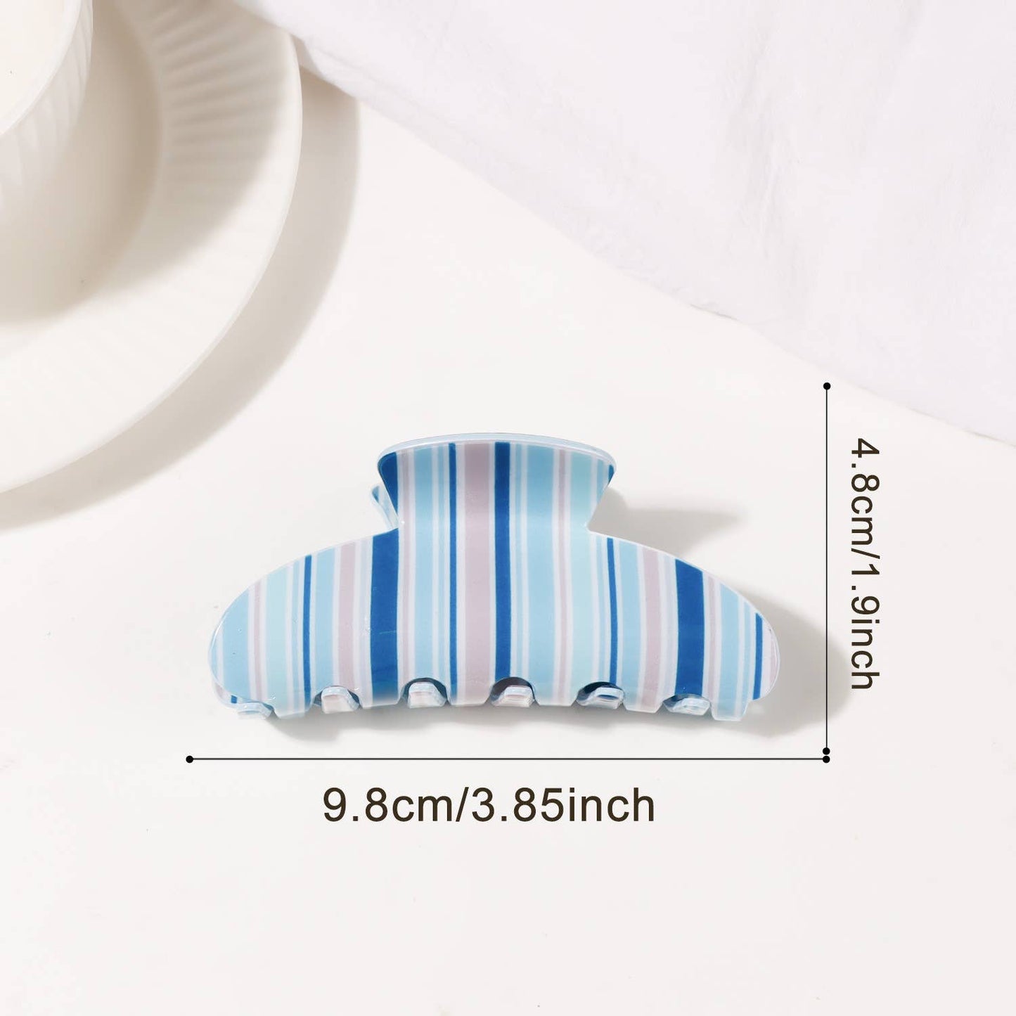 Colorful Vertical Stripe Pattern Hair Claw Clip