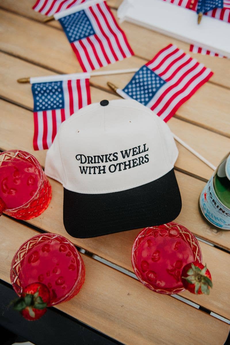 Drinks Well With Others Vintage Trucker Hat