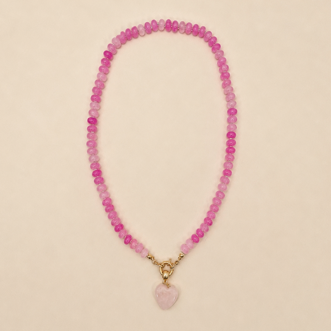 Natural Stone Semi-Precious Glass Mixed Necklace | 40NK9702