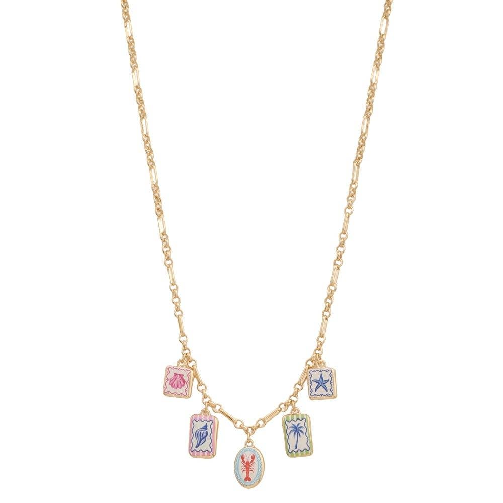 CHARM LETTER PENDANT NECKLACE