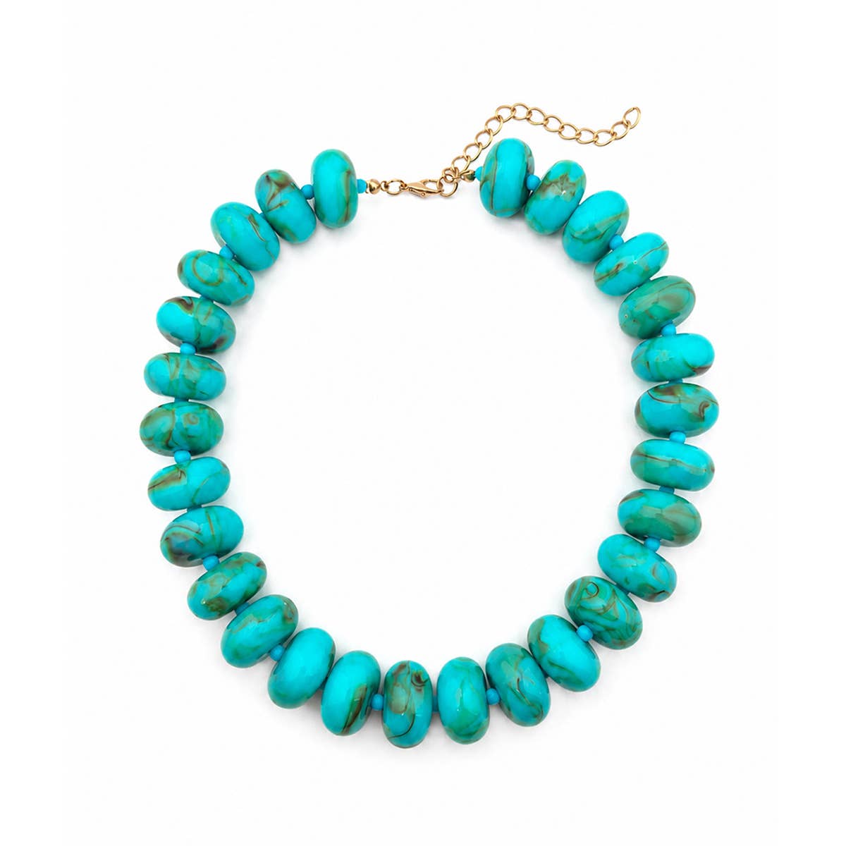 Flat Beaded Necklace Chunky Disc Choker Statement Jewelry