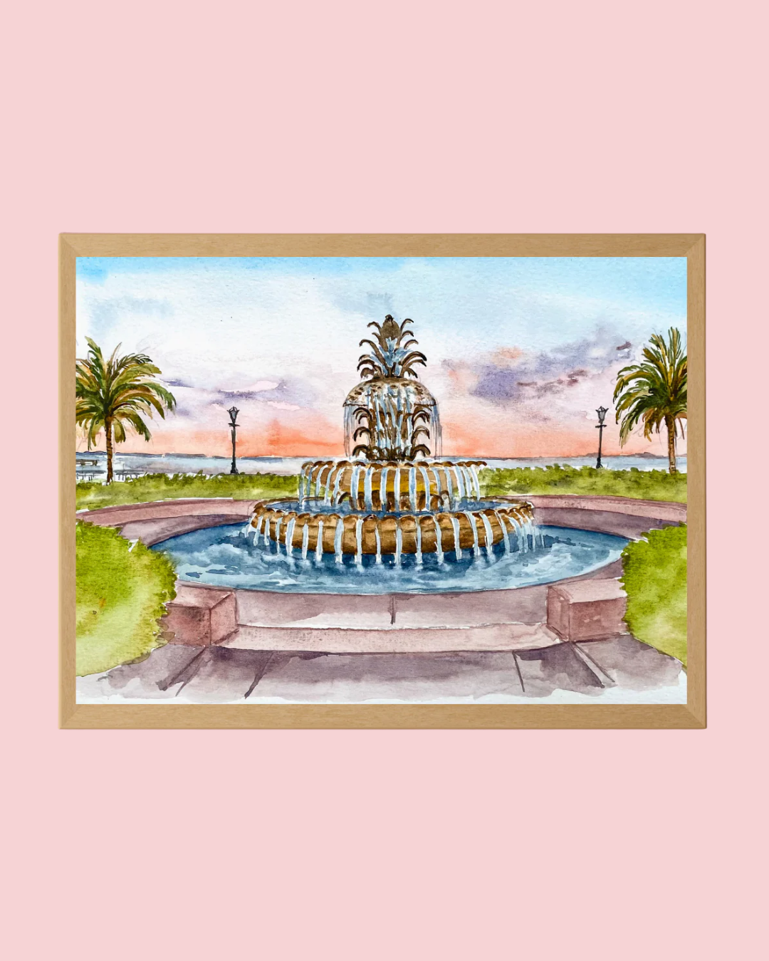 Pineapple Fountain Art Print