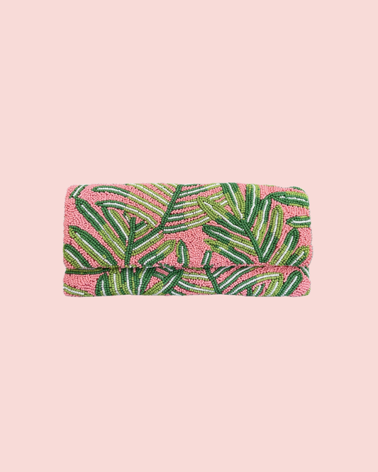 Palm Leaf Beaded Bag