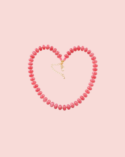 Valentine Jade Gemstone Choker Necklace