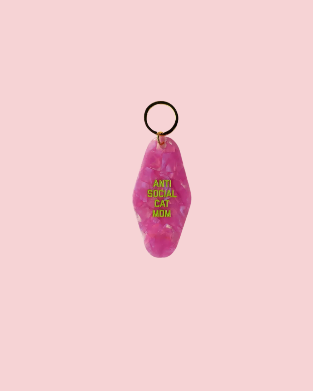 Anti Social Cat Mom Keychain