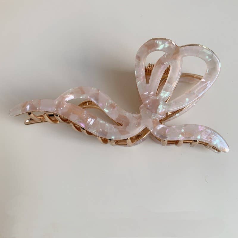 Tolie Pattern Bow Claw Clip