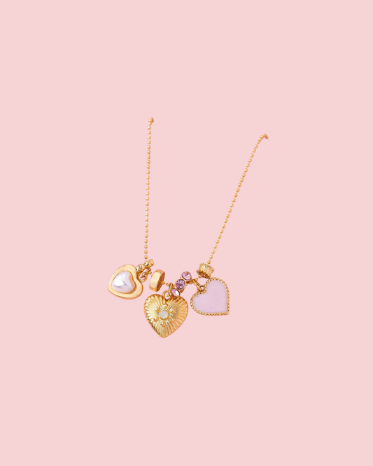 Multi-Heart Charm Necklace