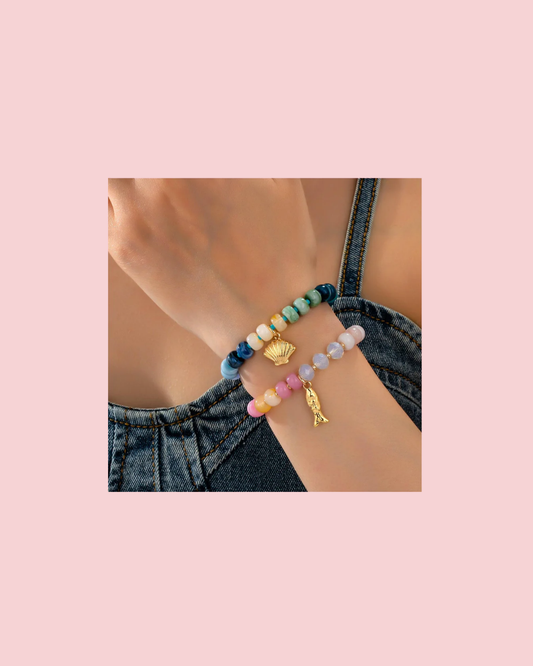 Nautical Multi-Color Beaded Bracelet Set