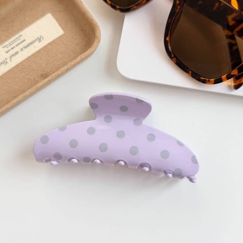 Retro Polka Dot Hair Claw