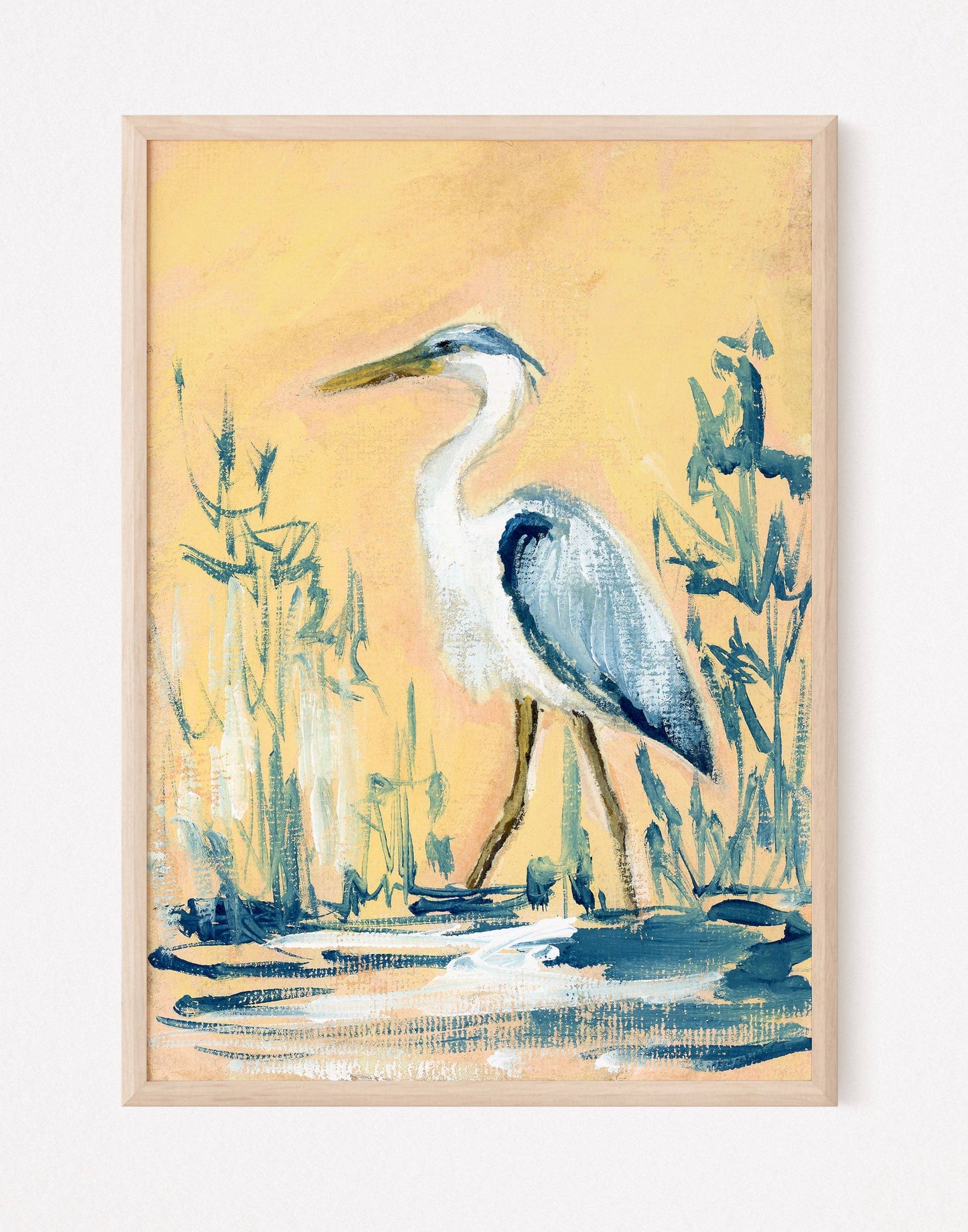 Edwin, a Blue Heron Vertical Print 12x16