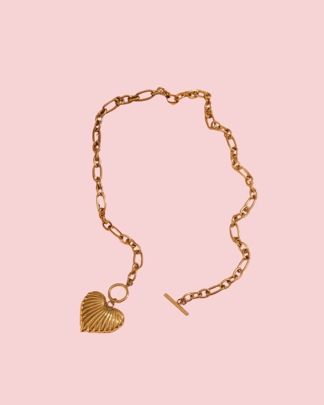 18k Stainless Steel Tarnish Free Heart Necklace