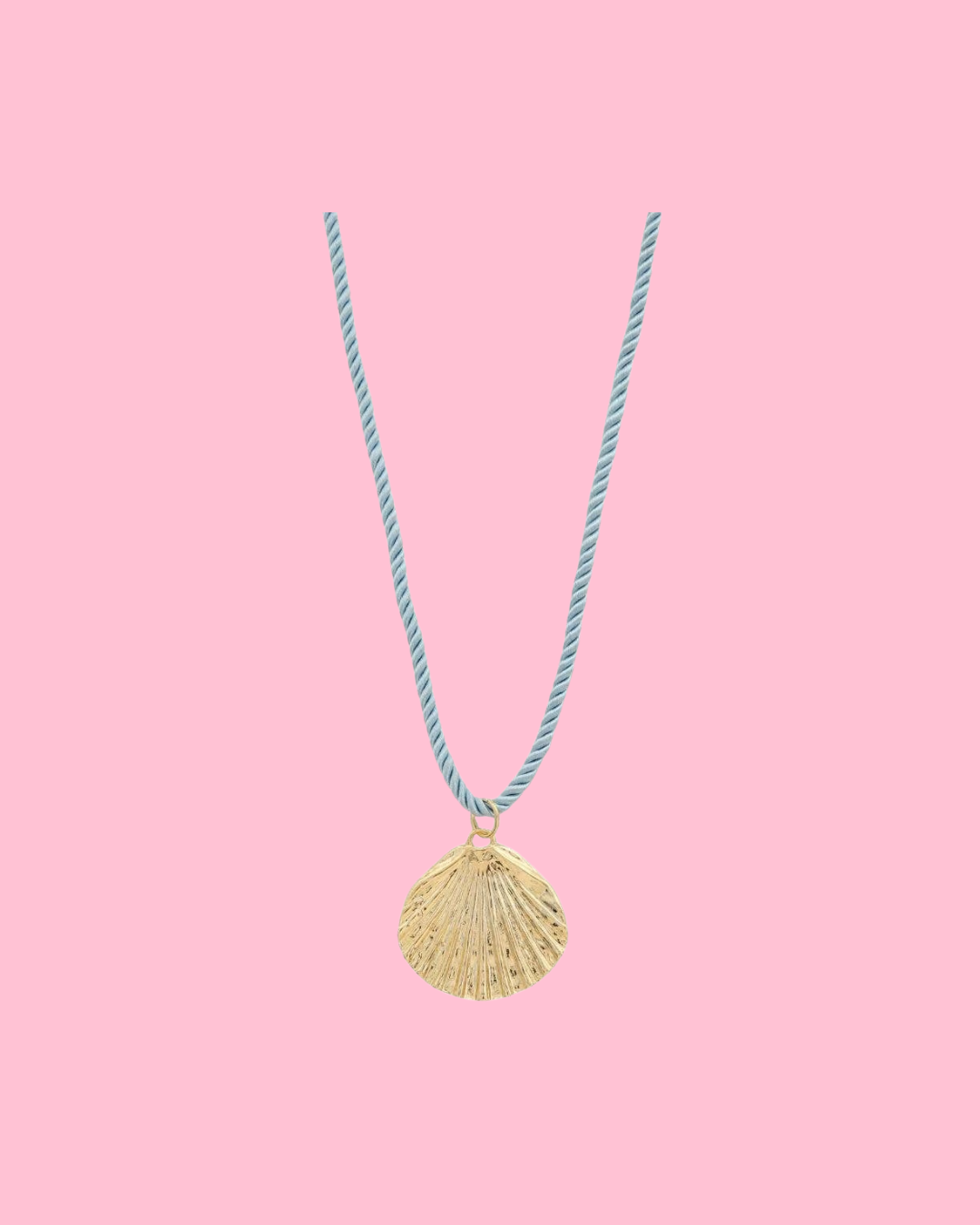 SODAJO SEASHELL PENDANT CORD GOLD DIPPED NECKLACE, HN 296