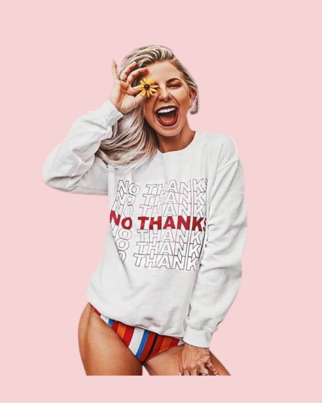 No Thanks Bag Sweatshirt
