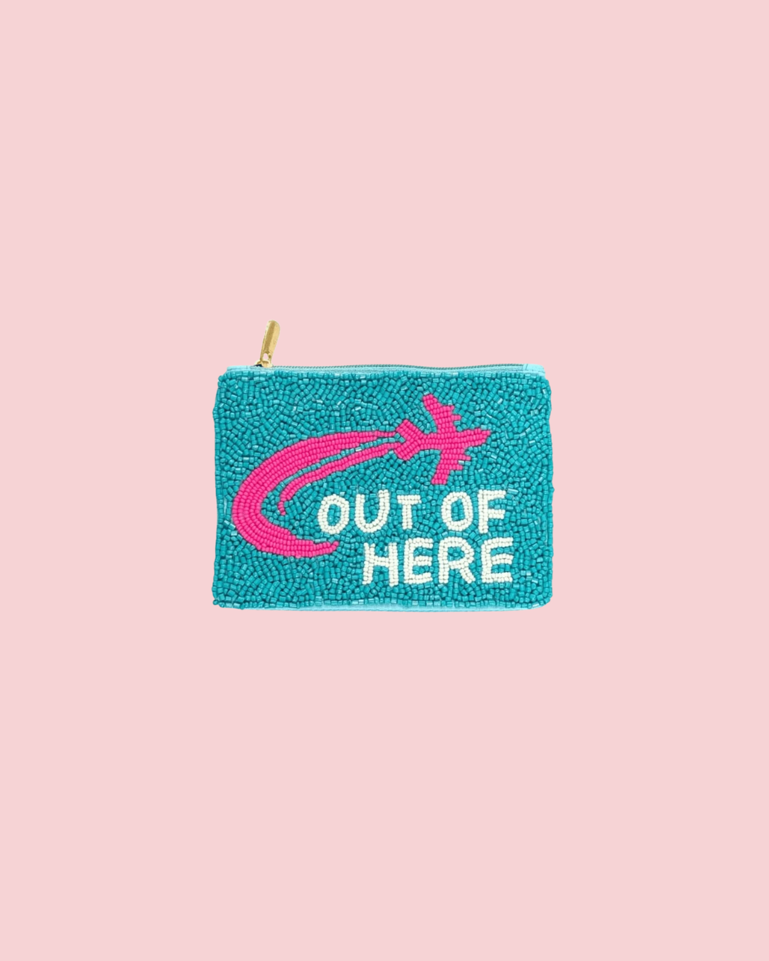 Ladies Out of Here Beaded Coin Purse 