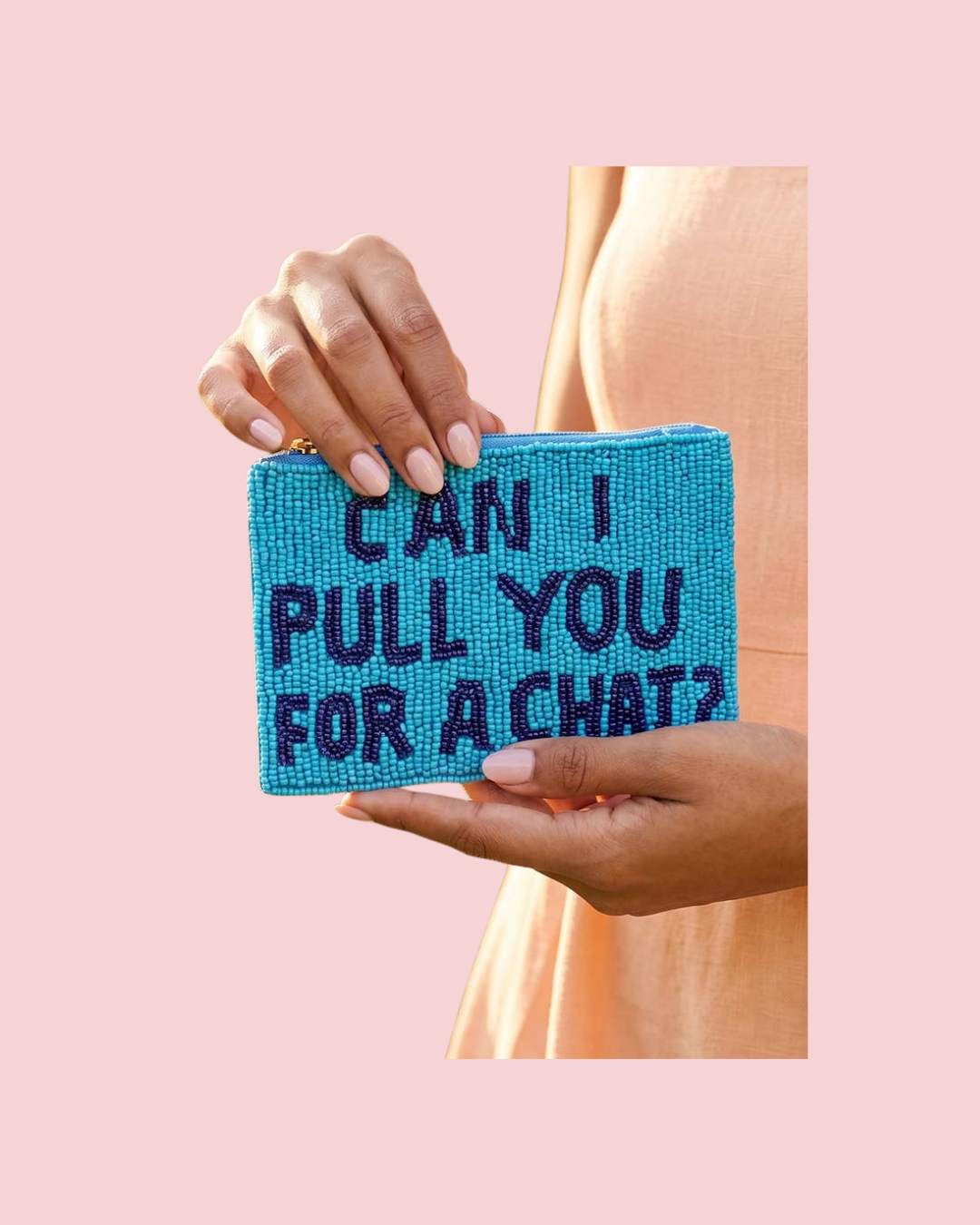 Can I Pull You For A Chat Beaded Coin Pouch