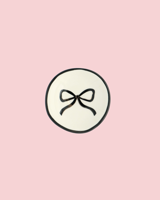 Ring Dish Black Bow