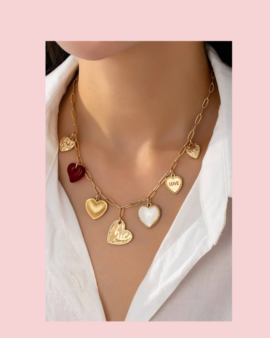 Heart Love Charm Necklace