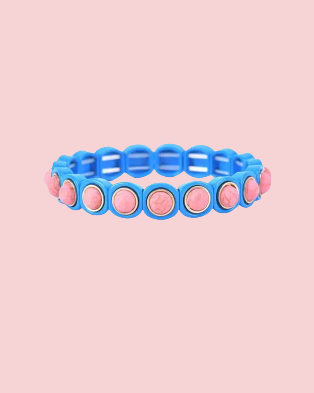 Circle Enamel Tile Bracelet