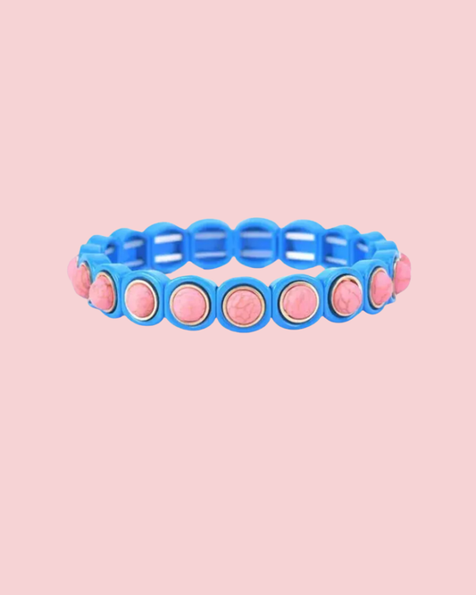 Circle Enamel Tile Bracelet