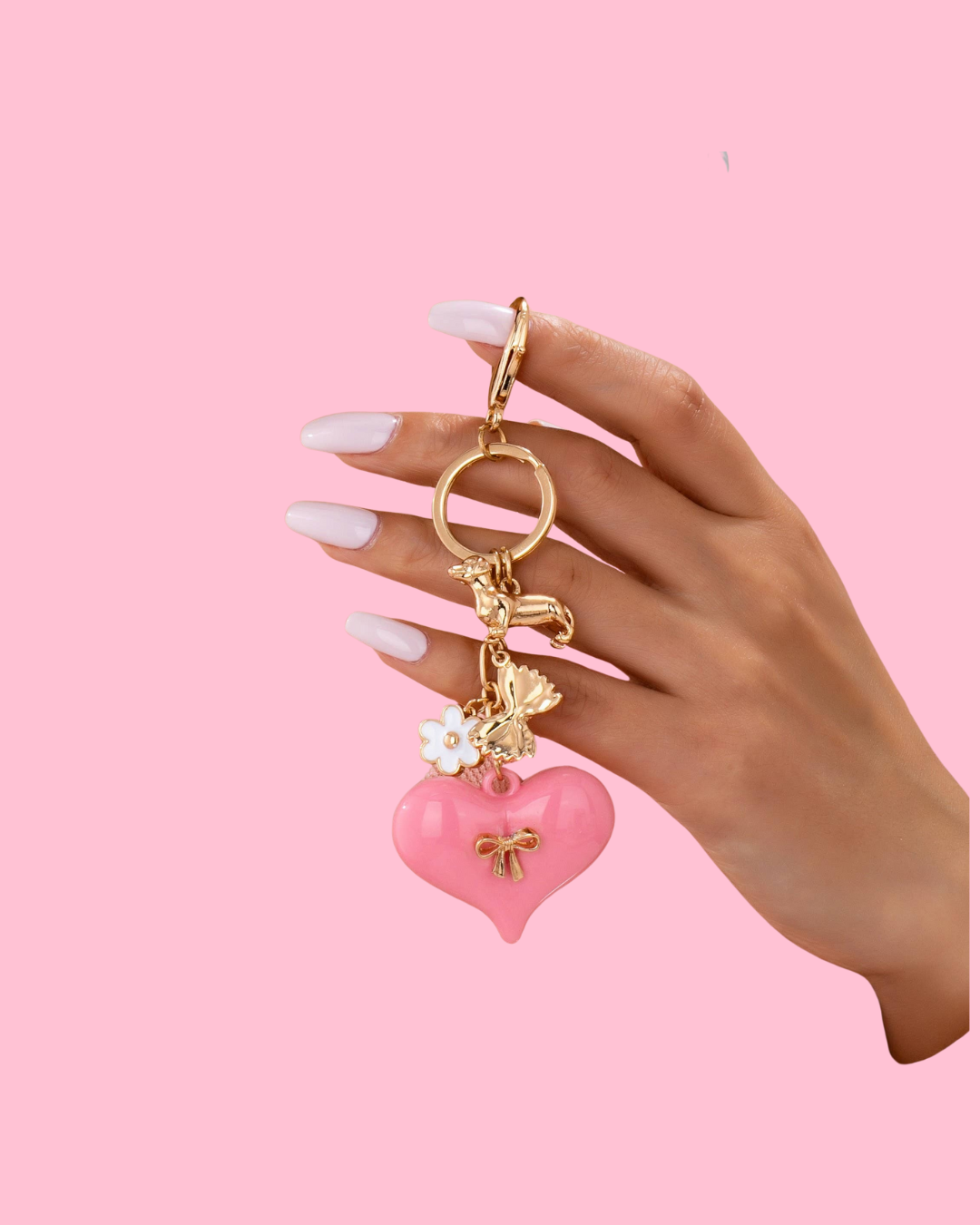 Heart & Dog Bag Charm