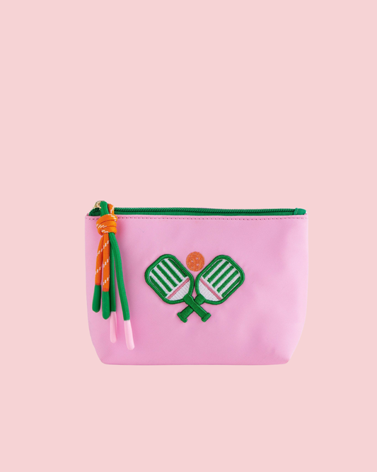PADDLES SMALL ZIP POUCH, PINK
