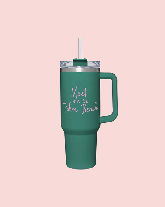 Jumbo Wate Tumbler (Green) - Meet Me - Custom Name Available