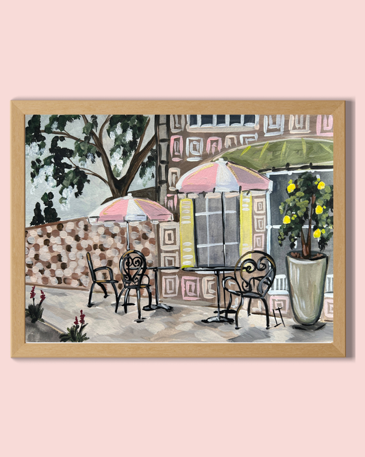 Charleston Inspired Print: Cafe