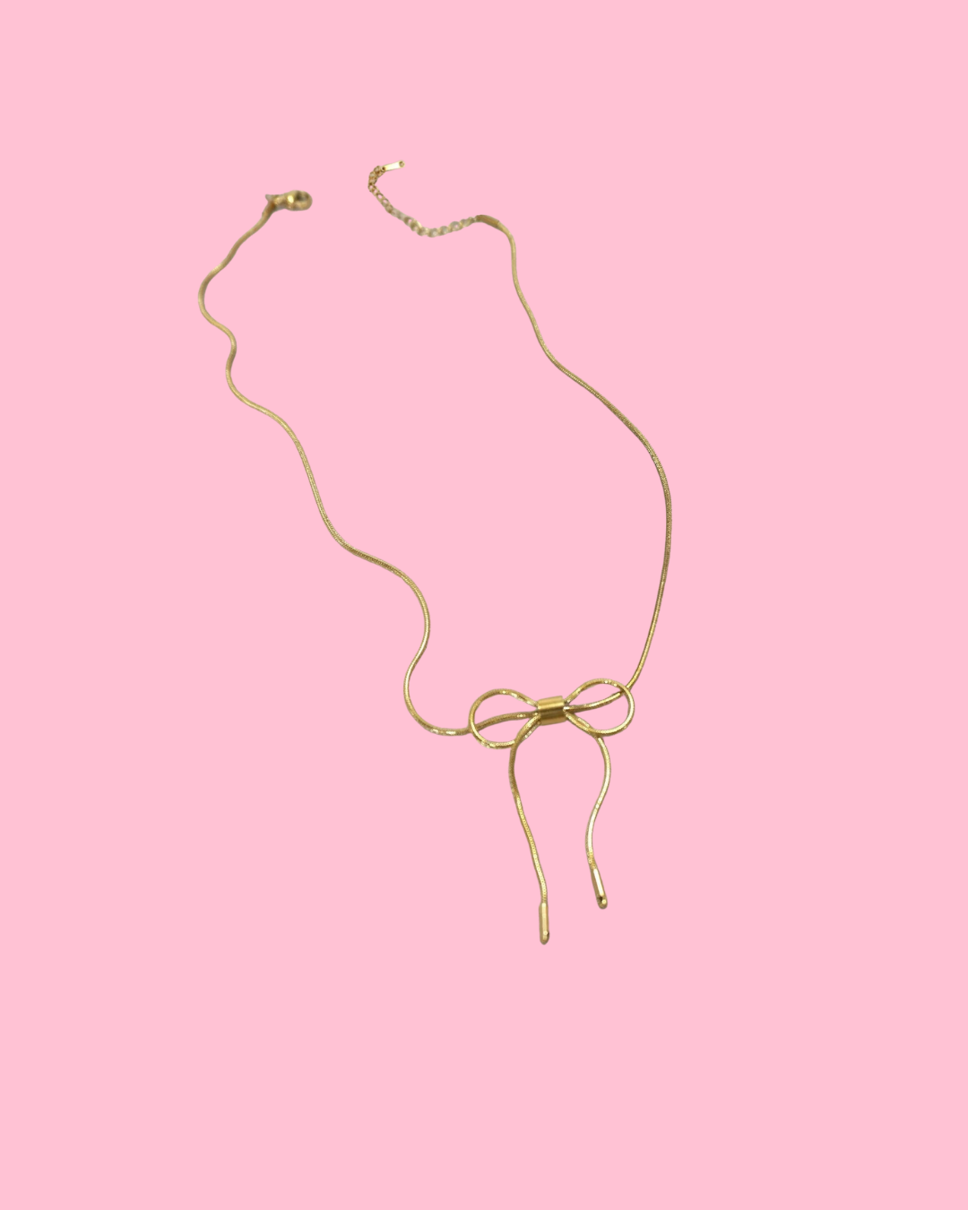 Stainless Steel Tarnish Free Bow Necklace