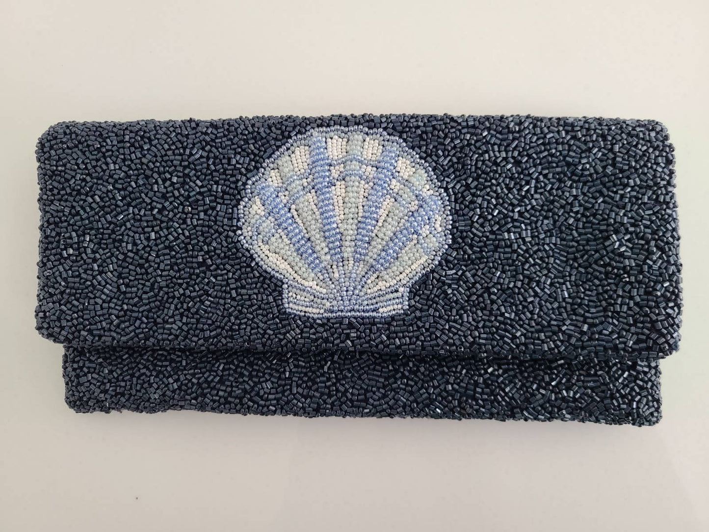 SHELL Beaded Clutch