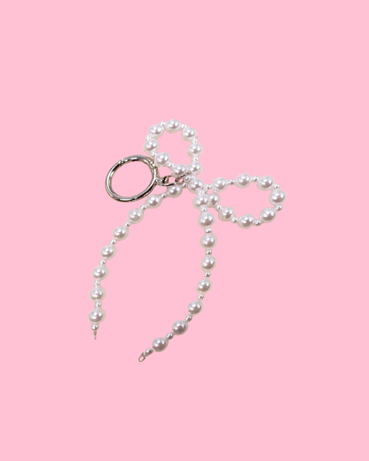 Pearl Bow Bag Charm