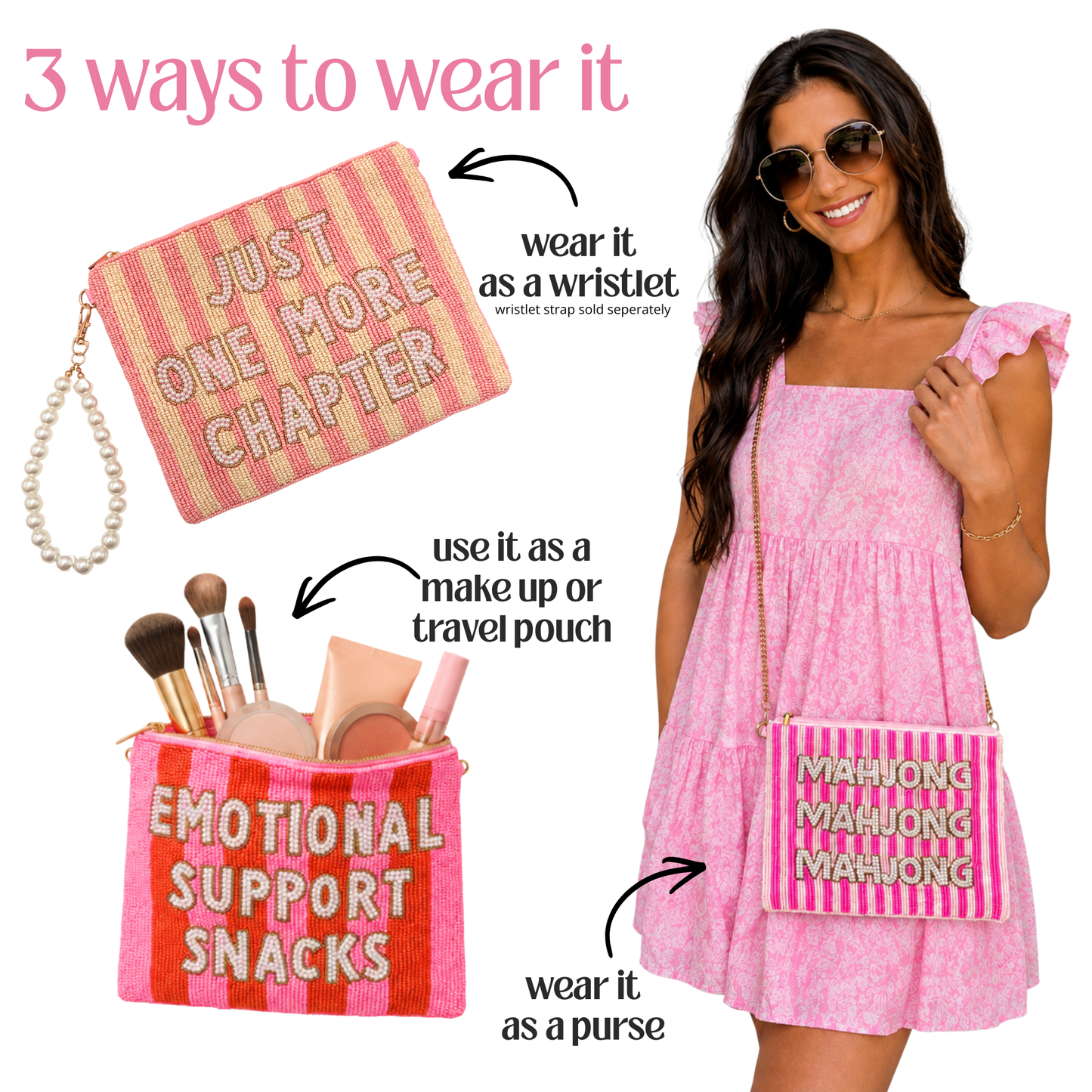 SUPER LARGE Hand-Beaded Convertible Bags
