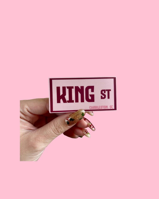 King Street Sign Charleston South Carolina Vinyl Sticker