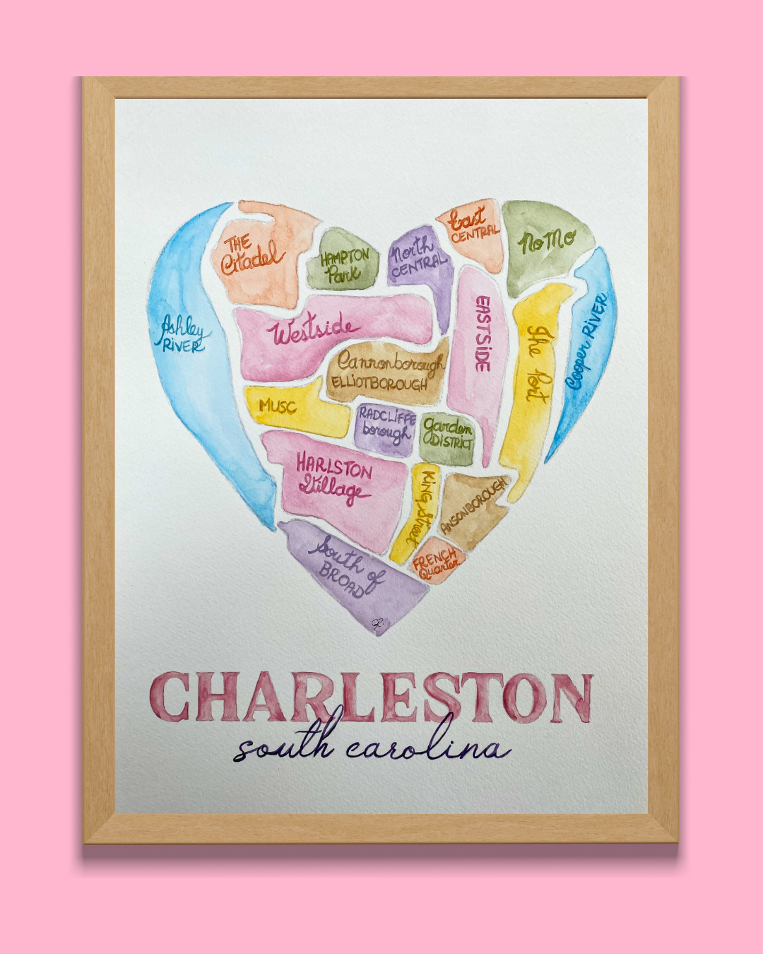 Charleston Heart Art Print