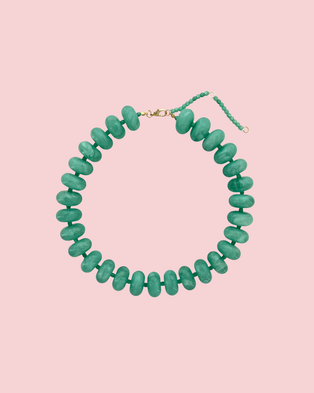 20mm Resin Rondelle Beaded Necklace