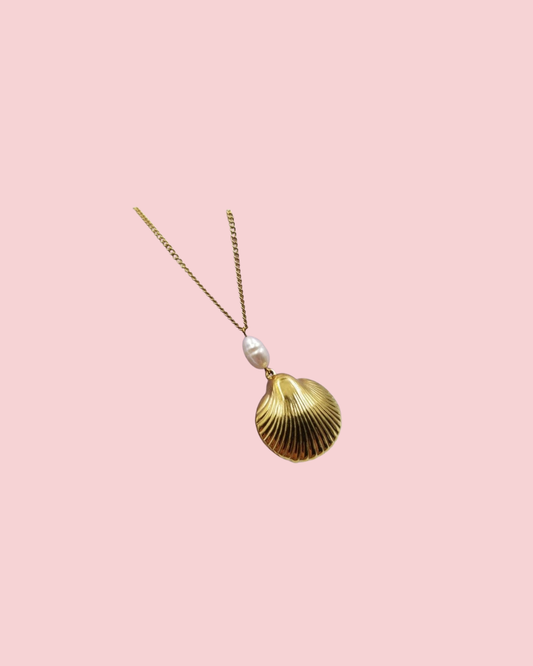 Gold Plated Freshwater Pearls and Shell Necklaces
