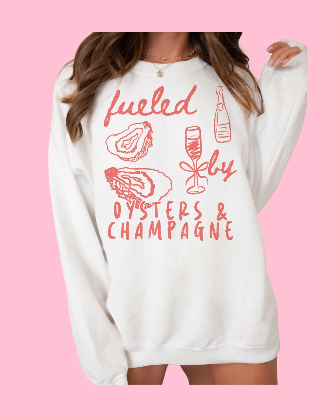 Oysters & Champagne Oversized Sweatshirt