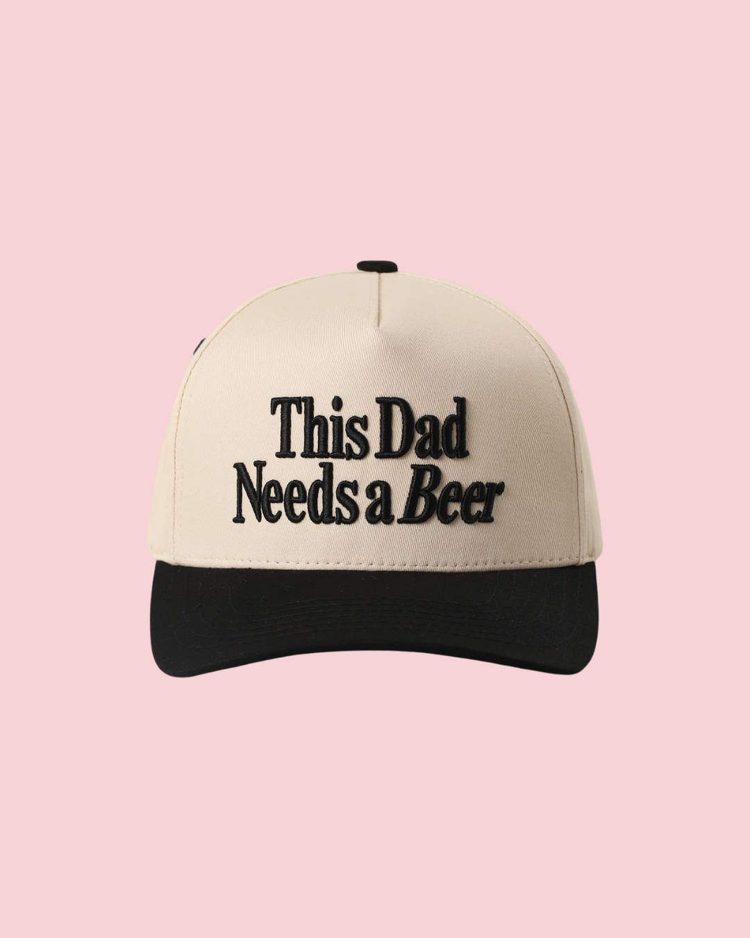 THIS DAD NEEDS A BEER Embroidered Two-Tone Trucker Hat