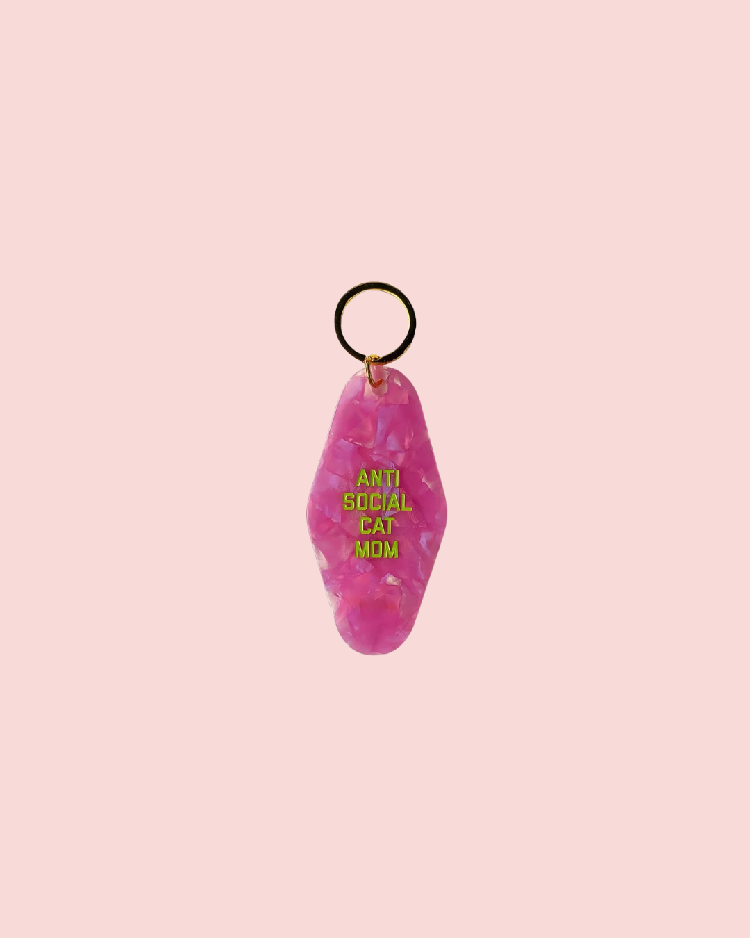 Anti Social Cat Mom Keychain