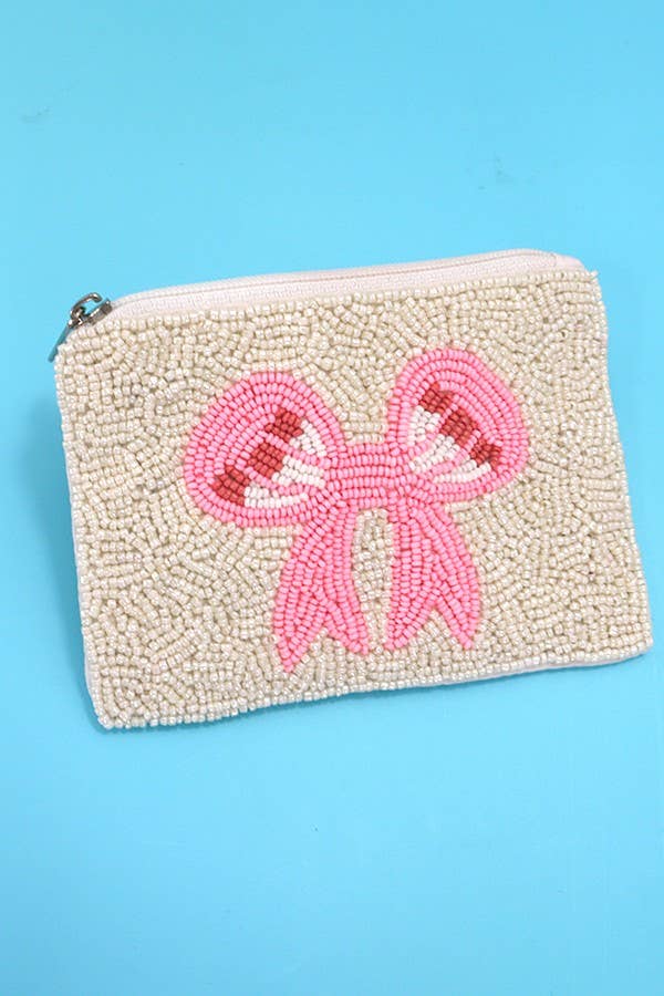 Bow Beaded Coin Purse