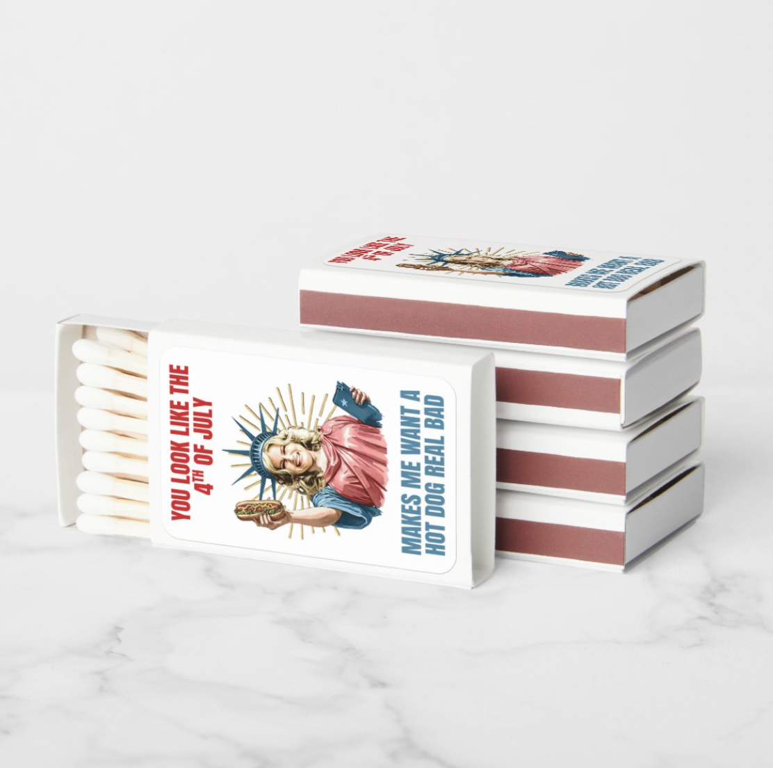 Fourth of July Match Box