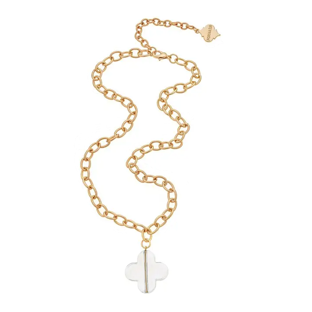 Trinity Necklace - Folli - Brush Gold