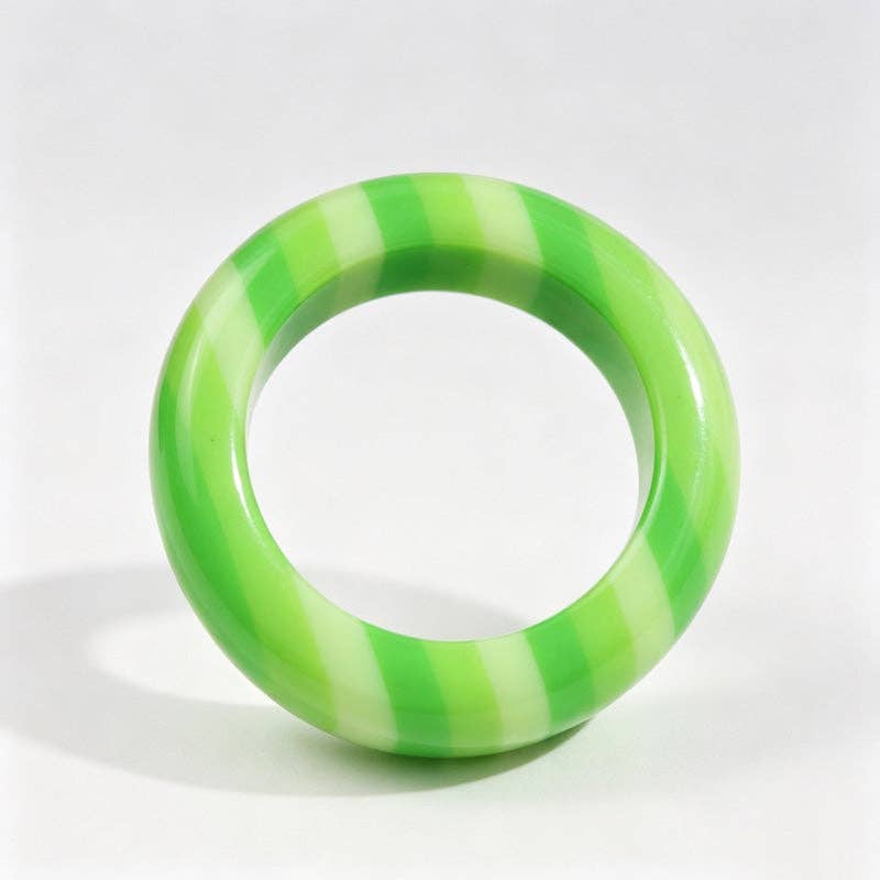 Rainbow Stripe Resin Ring