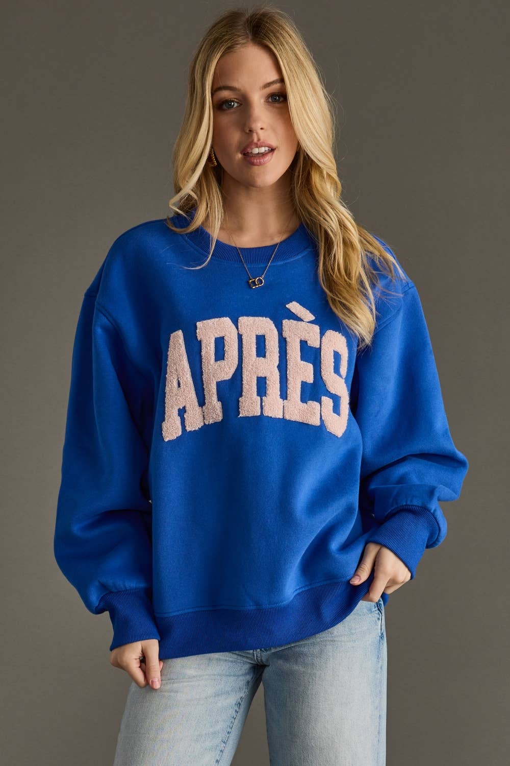 Blue & Lt. Pink Apres Sweatshirt