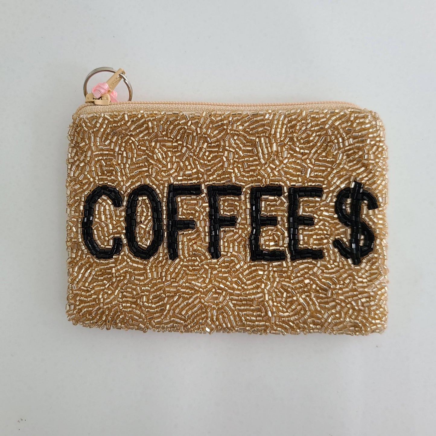 COFFEE$ Beaded Coin Purse