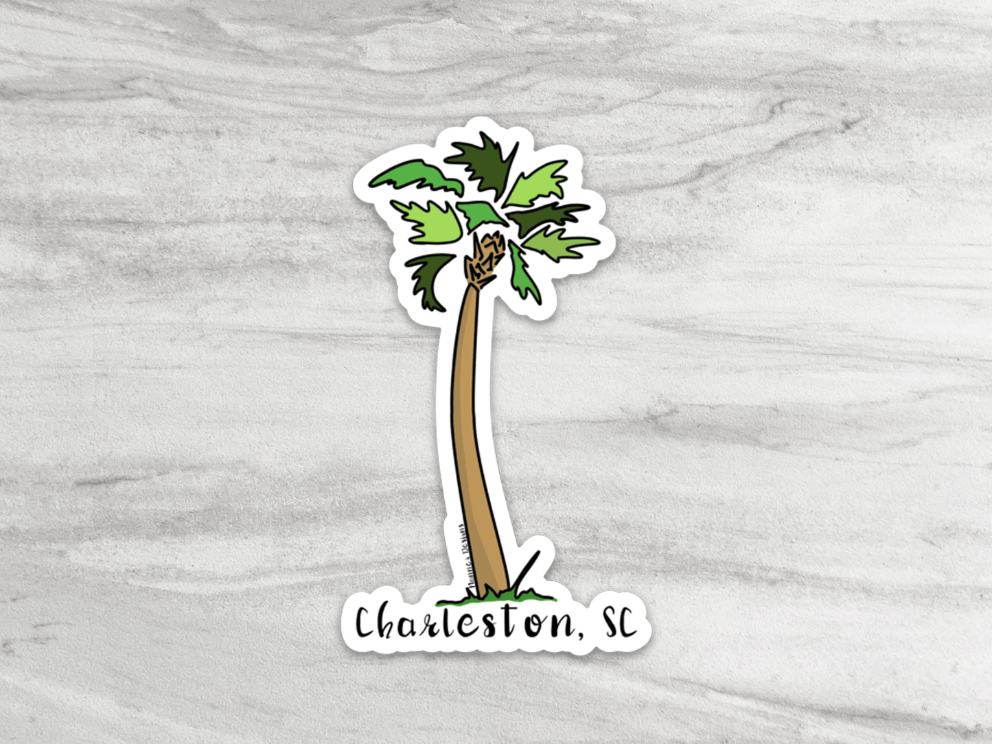 Palmetto Tree Charleston, SC Sticker