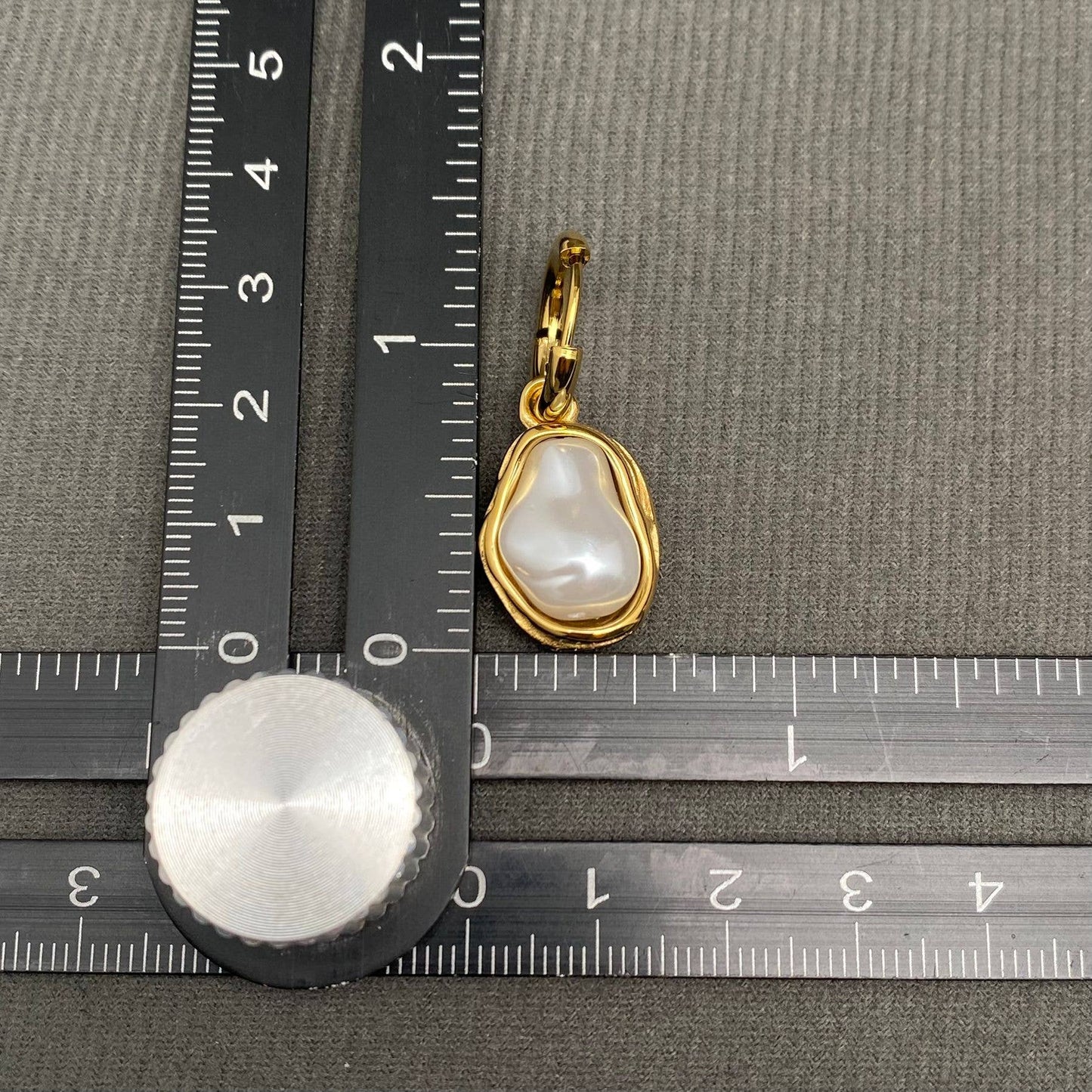 Baroque Pearl 18K Gold Plated S.Steel huggie Earrings - FGS